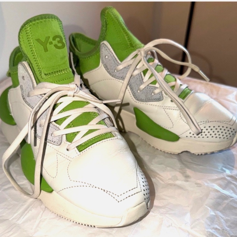 Adidas Y-3 Kaiwa Yohji Yamamoto IGI040 OffWhite Green Sneakers Size 7 Authenti